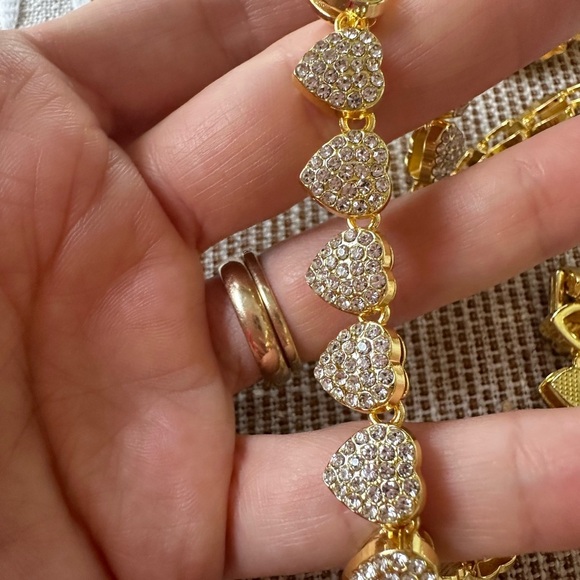 Heart Shape Cubin Chain Necklace Iced Out Men Jewelry 18” - Picture 8 of 11